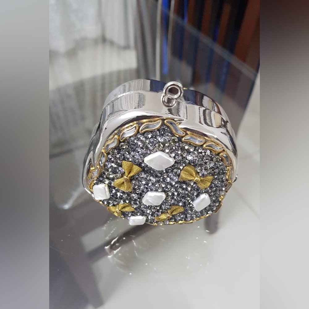 Silver and Gold Embellished clutch